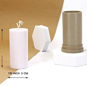 Molde redondo para velas: faça você mesmo (4,8 cm x 9,9 cm)