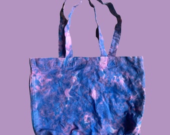 tie dye tote | customizable tote bags | canvas | bleach dye | cute reusable bags | trendy