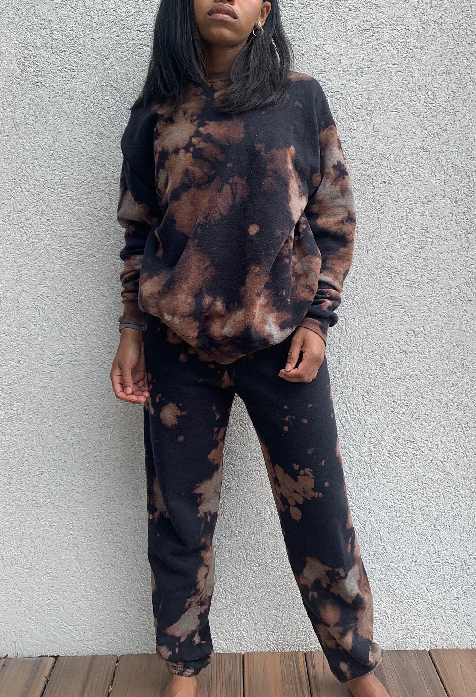 bleach dye sweatsuit, Matching Tie Dye 