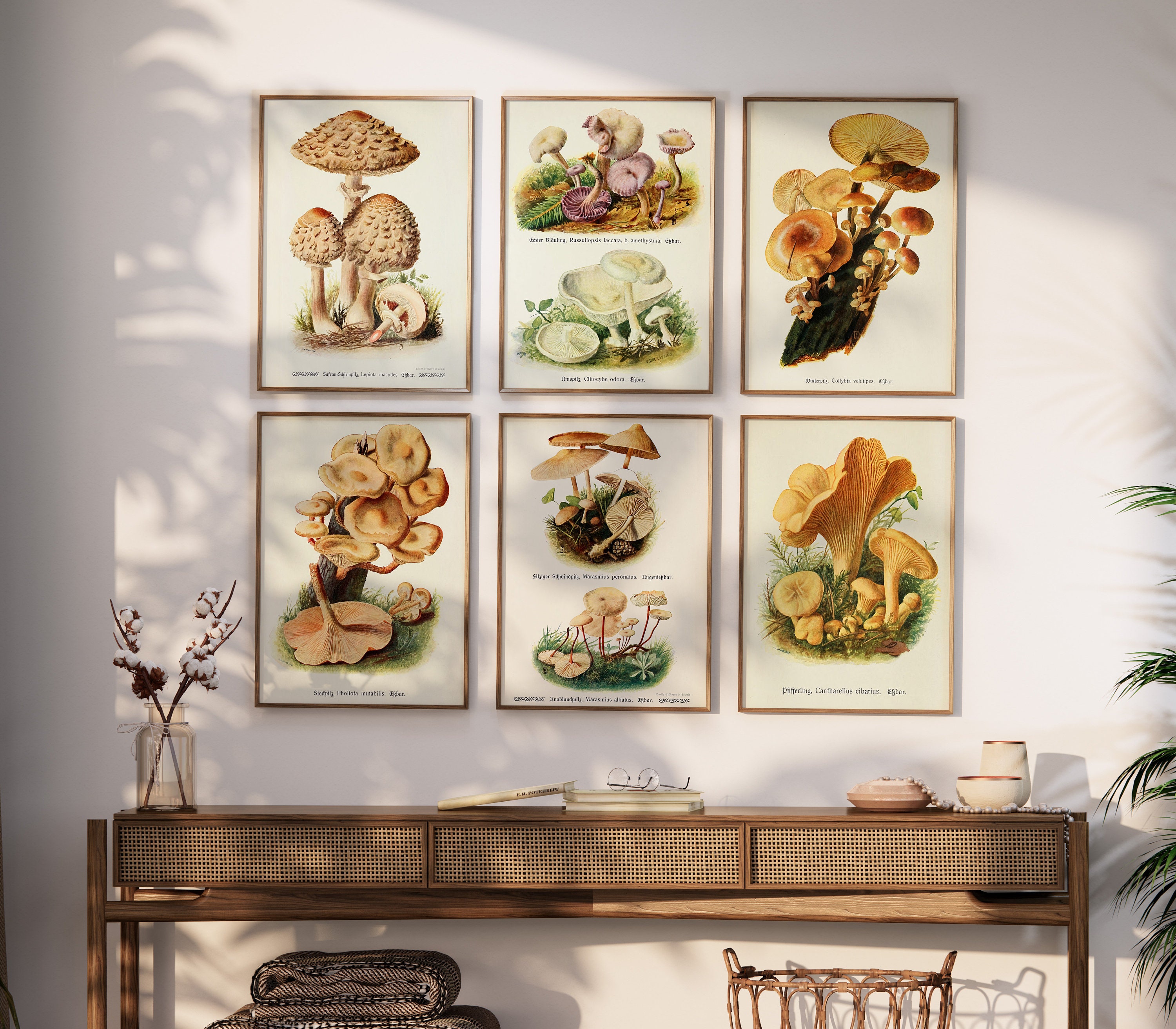 Vintage Mushroom Wall Decor