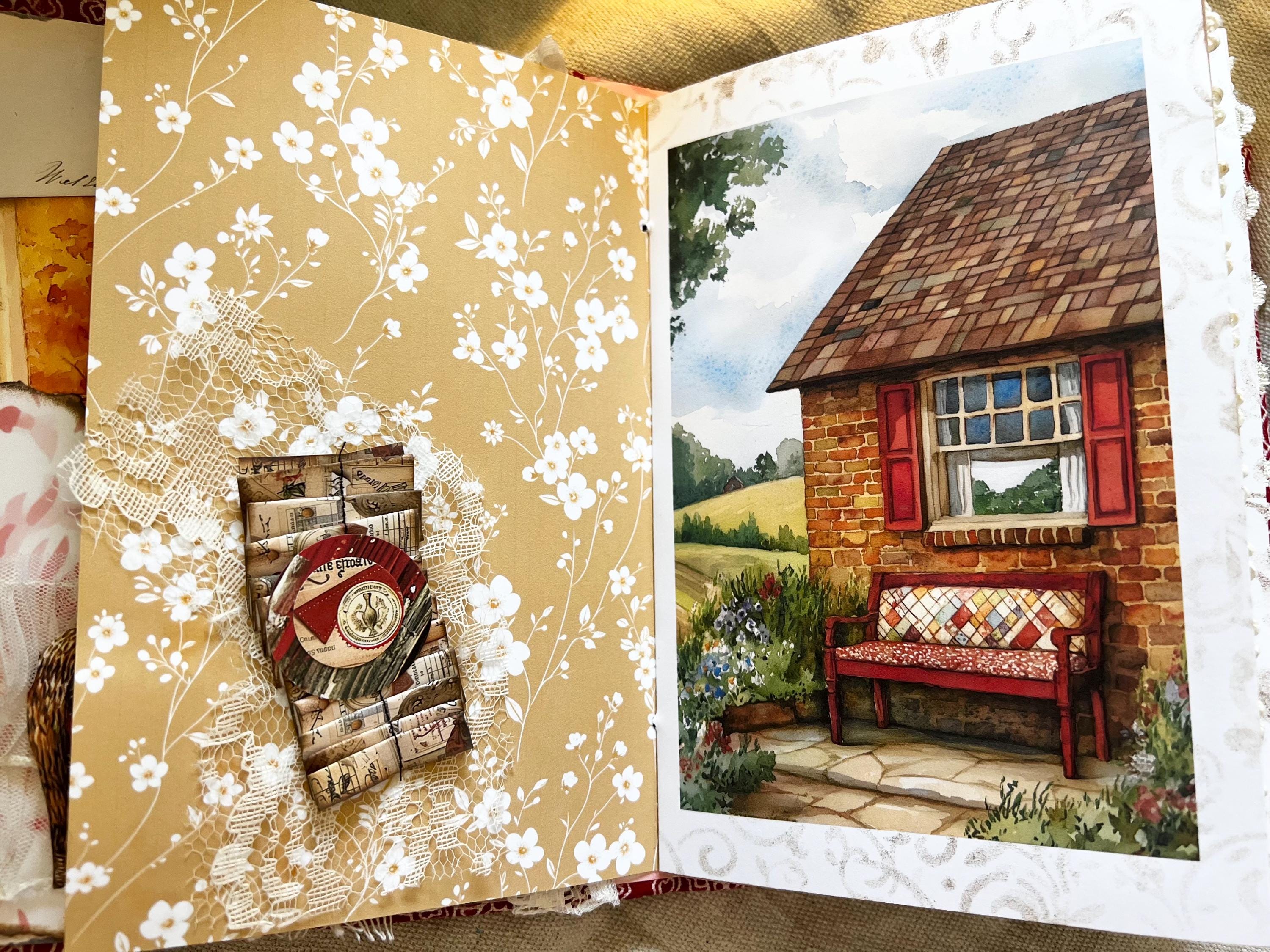 Junk Journal, Notebook Handmade Vintage Cottage Inspired - Etsy