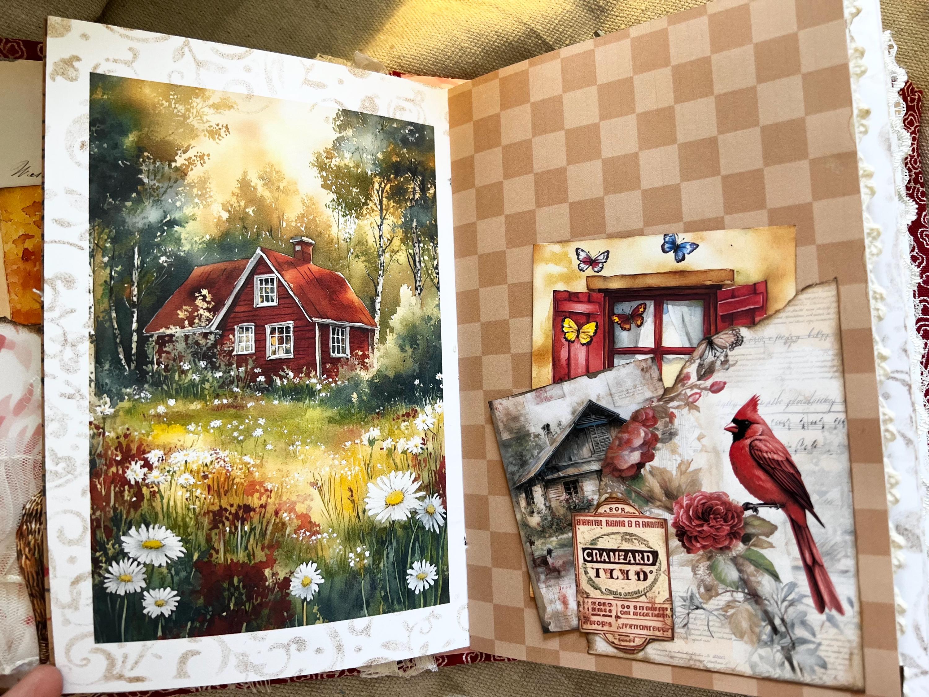 Junk Journal, Notebook Handmade Vintage Cottage Inspired - Etsy