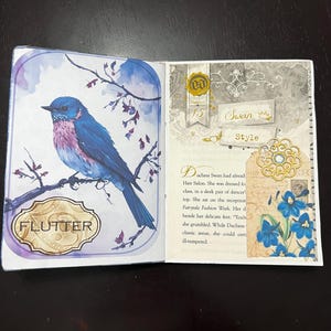 Handmade Junk Journal in  Shades of Blue soft sided