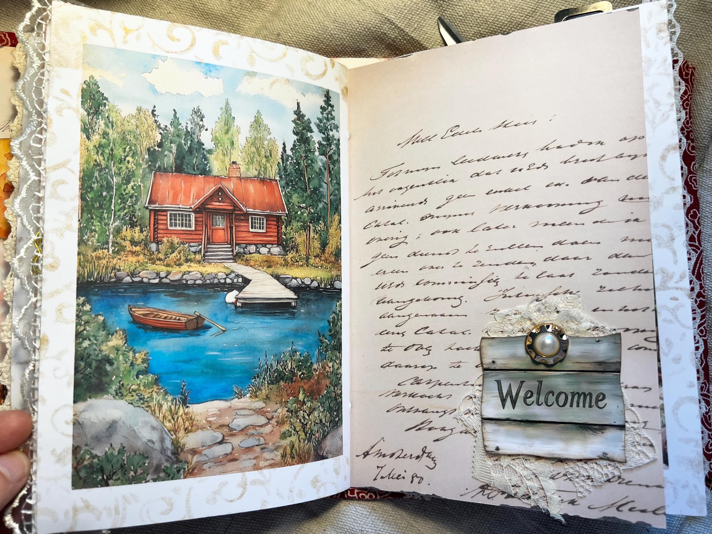 Junk Journal, Notebook Handmade Vintage Cottage Inspired - Etsy