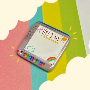 Mini Paint Nostalgia Name Badge 32mm