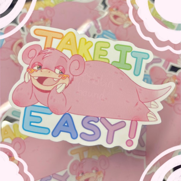 Take it easy hand-cut sticker
