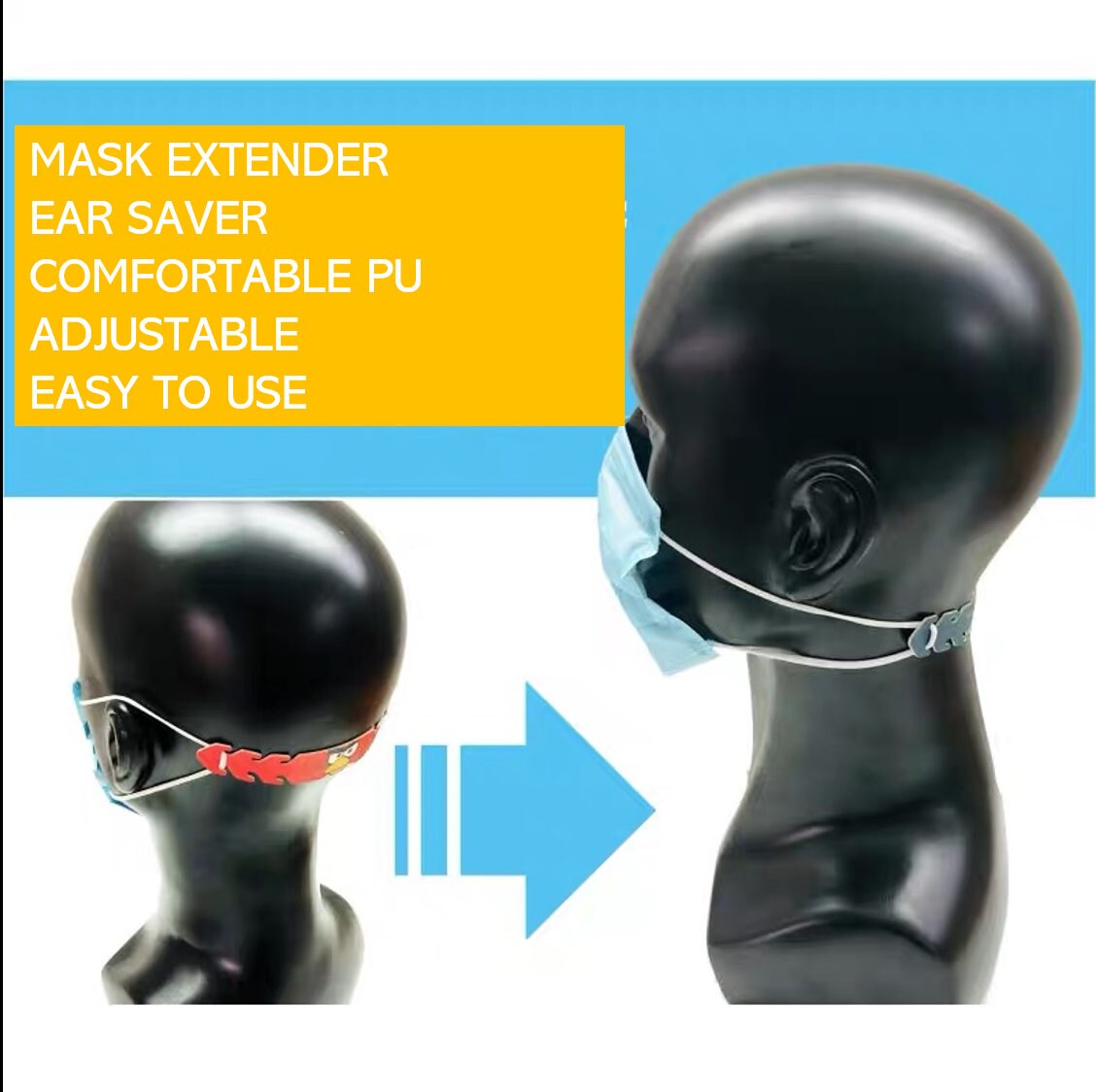 4 per packmask holder ear saver adjustable comfortable Etsy