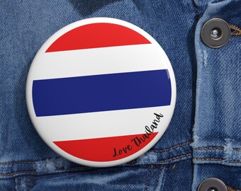 Liebe Thailand-Flaggen-Pin, thailändische Flaggen-Pin-Buttons, Reise nach Thailand-Souvenir