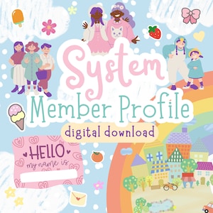 Pastel Cutie System ledenprofiel - DIGITALE DOWNLOAD -