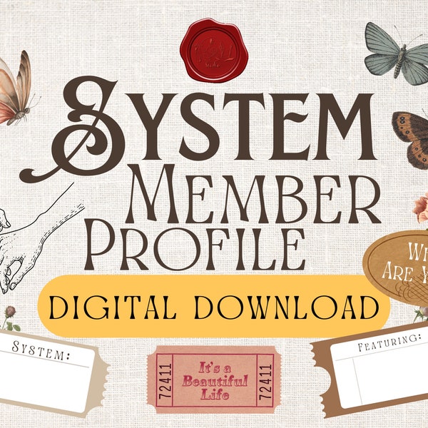 Vintage System Member Profile - DIGITAL DOWNLOAD -