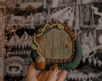 Fimo Fairy Door - 15cm Magic Door for Stairs and Wall Skirting Boards