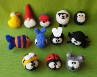 Aimants rigolos, petits cadeaux, aimants pour réfrigérateur animaux Coccinelles, abeilles, gnomes, agneau, rouges-gorges, souris, pingouins