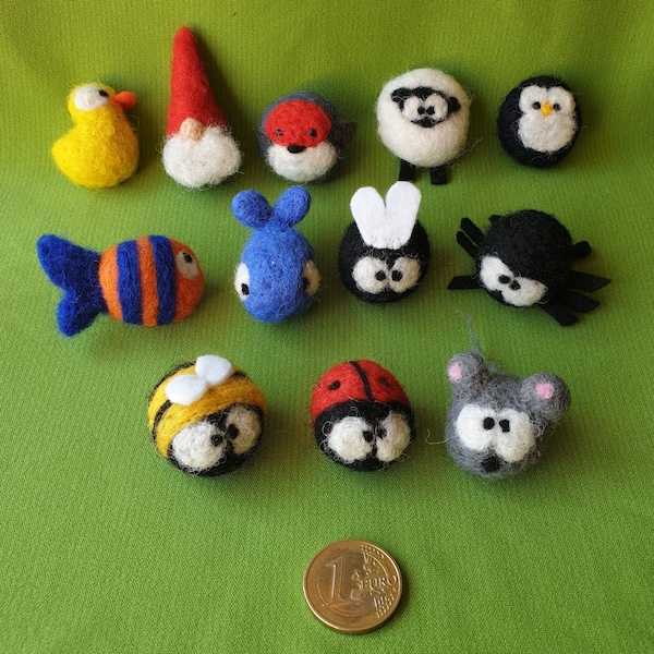 Funny Magnets, Little Gifts, Animal Fridge Magnets Ladybugs, Bees, Gnomes, Lamb, Robins, Mice, Penguins