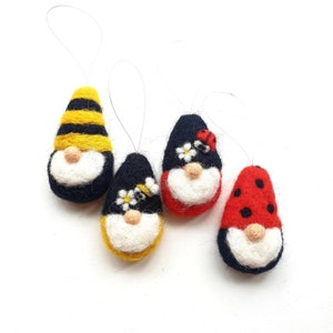 Felt Gonks, Felt Gnomes, Christmas Dwarfs, Miniature Elfs, 6cm tall, Decors, Decorations, Scenery Making