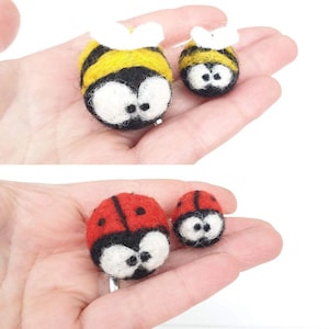 Filtpärlor av nyckelpiga: 3D-applikationer av ull för hantverksprojekt