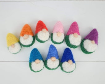 Mini Gonks, Felt Gnomes, Spring Dwarfs, Miniature Elfs, 3cm tall, Easter Decors, Decorations, Easter Scenery Making