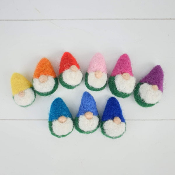 Mini Gonks, Felt Gnomes, Spring Dwarfs, Miniature Elfs, 3cm tall, Easter Decors, Decorations, Easter Scenery Making