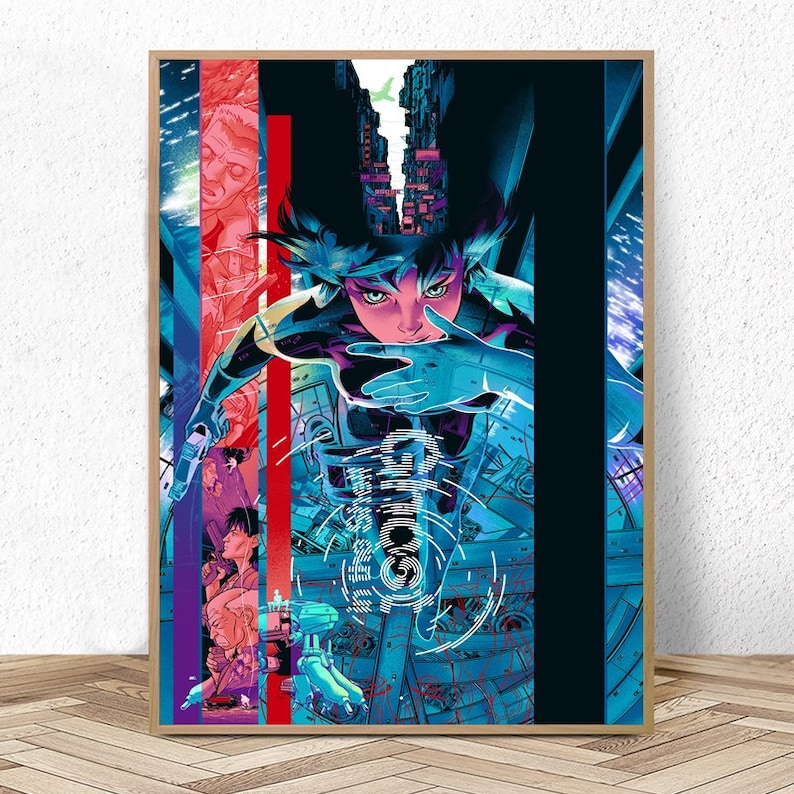 No Frame Ghost In The Shell Anime Poster Canvas Art Wall Home Decor