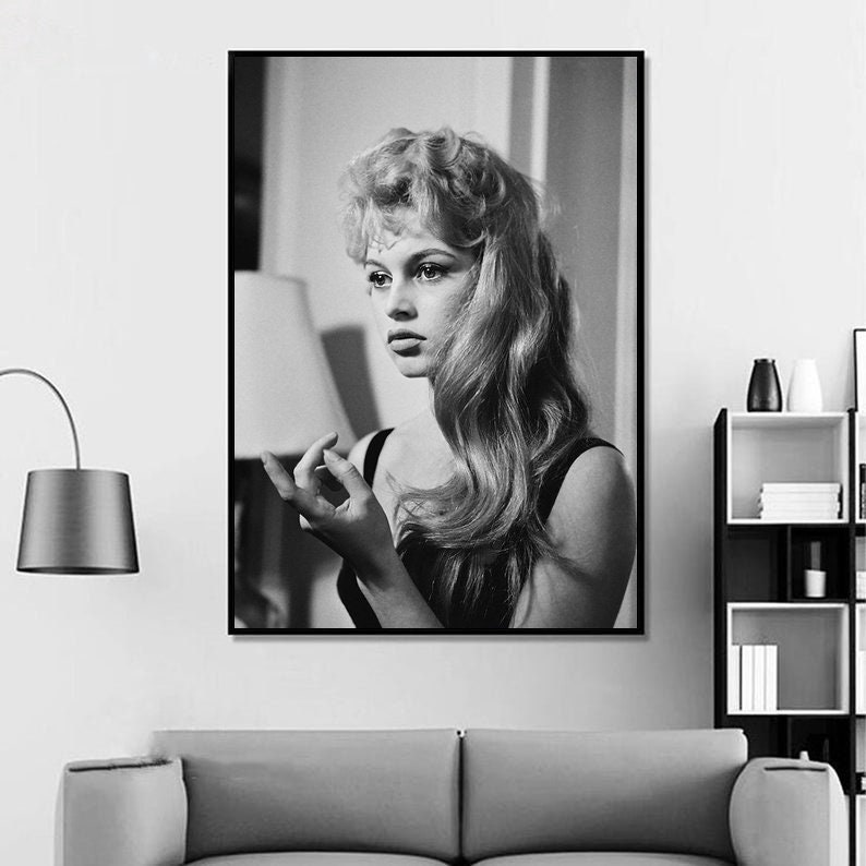 Brigitte Bardot Model Poster Canvas Art Wall Home Decor No Frame