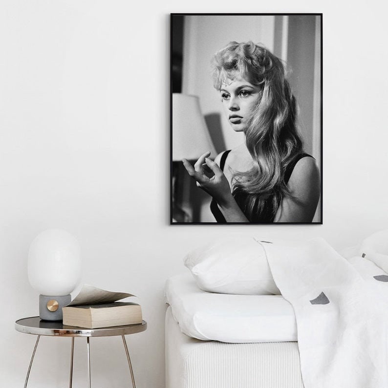 Brigitte Bardot Model Poster Canvas Art Wall Home Decor No Frame