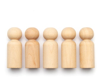 plain wooden peg dolls