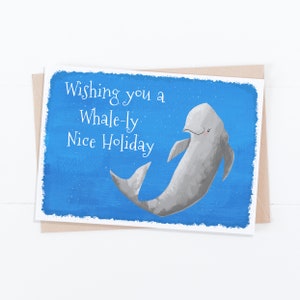 Carte pour les Fêtes Baleine d'un conte - Béluga