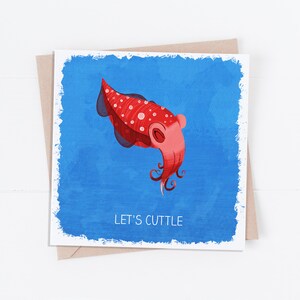 Biglietto di San Valentino Let's Cuttle (seppie)/Gioco di parole di San Valentino/Buon San Valentino
