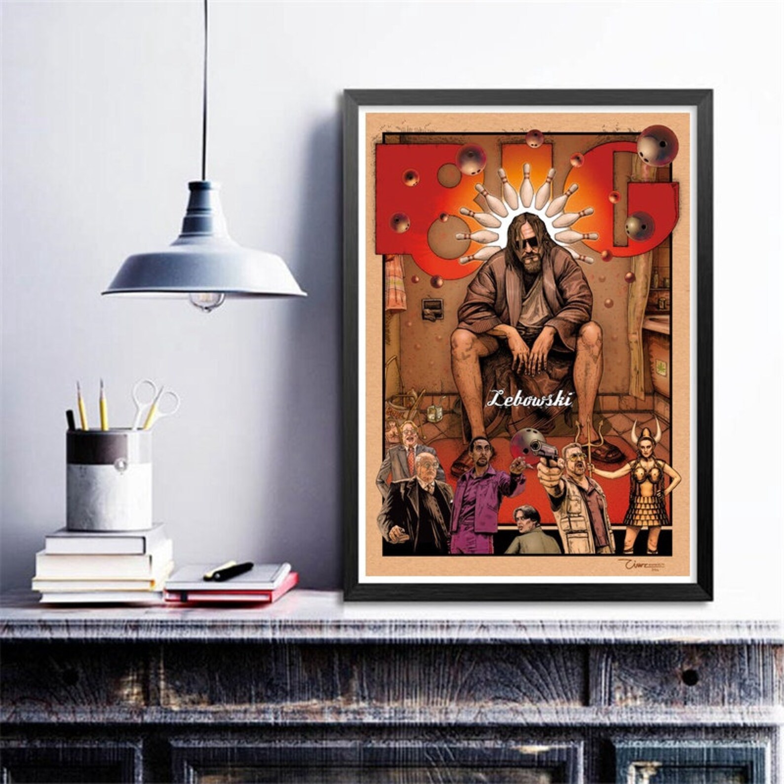 The Big Lebowski Classic Movie Poster Wall Art Canvas Home Etsy