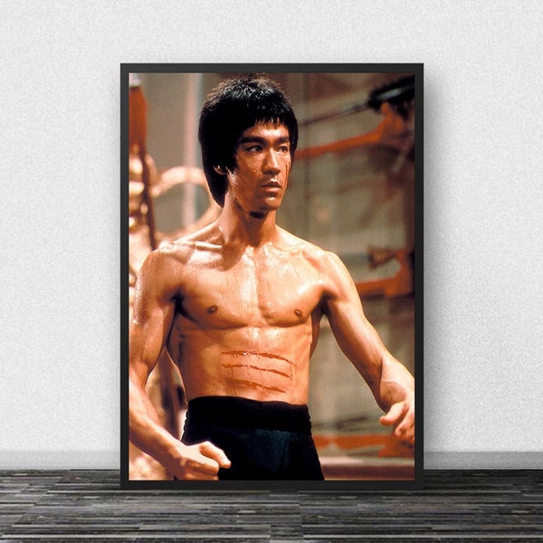 Bruce Lee Poster Canvas Painting Wall Art for Living Kids Room Home Decor (No Frame)