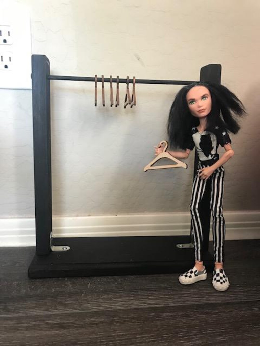 SHIPS NEXT Day Clothes Rack Wardrobe Rolling Closet for 1/6 Scale ...