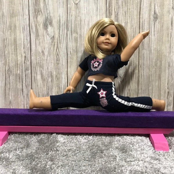 SHIPS NEXT Day! Gymnastics Balance Beam for 18" AG American Girl Doll-Choose Color