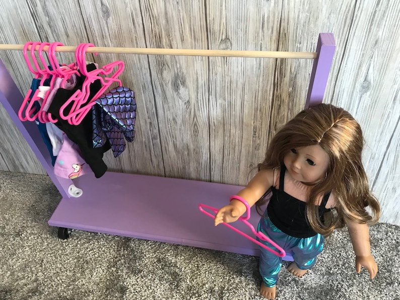 SHIPS NEXT Day Clothes Rack Wardrobe Rolling Closet for 18 AG American