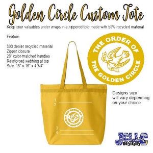 Embroidery - The Order of the Golden Circle Custom Tote Bag