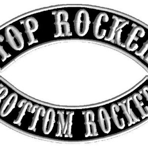 Custom Embroidery Biker Rockers Patch Sew On (11(w) x 3.80 (h)