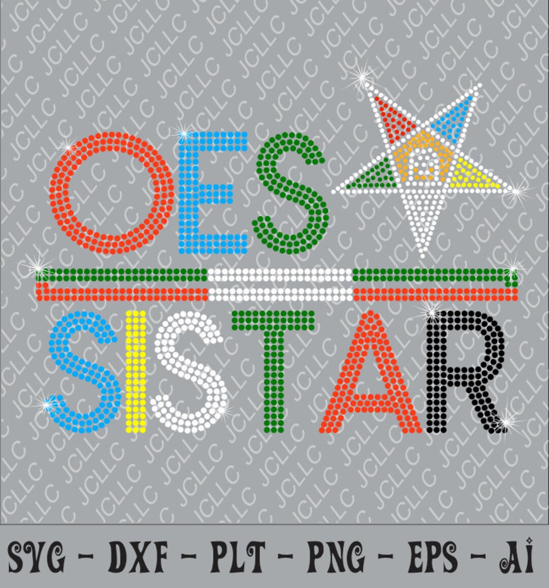 Rhinestone Template - OES Sistar - Pentagon Up - Etsy