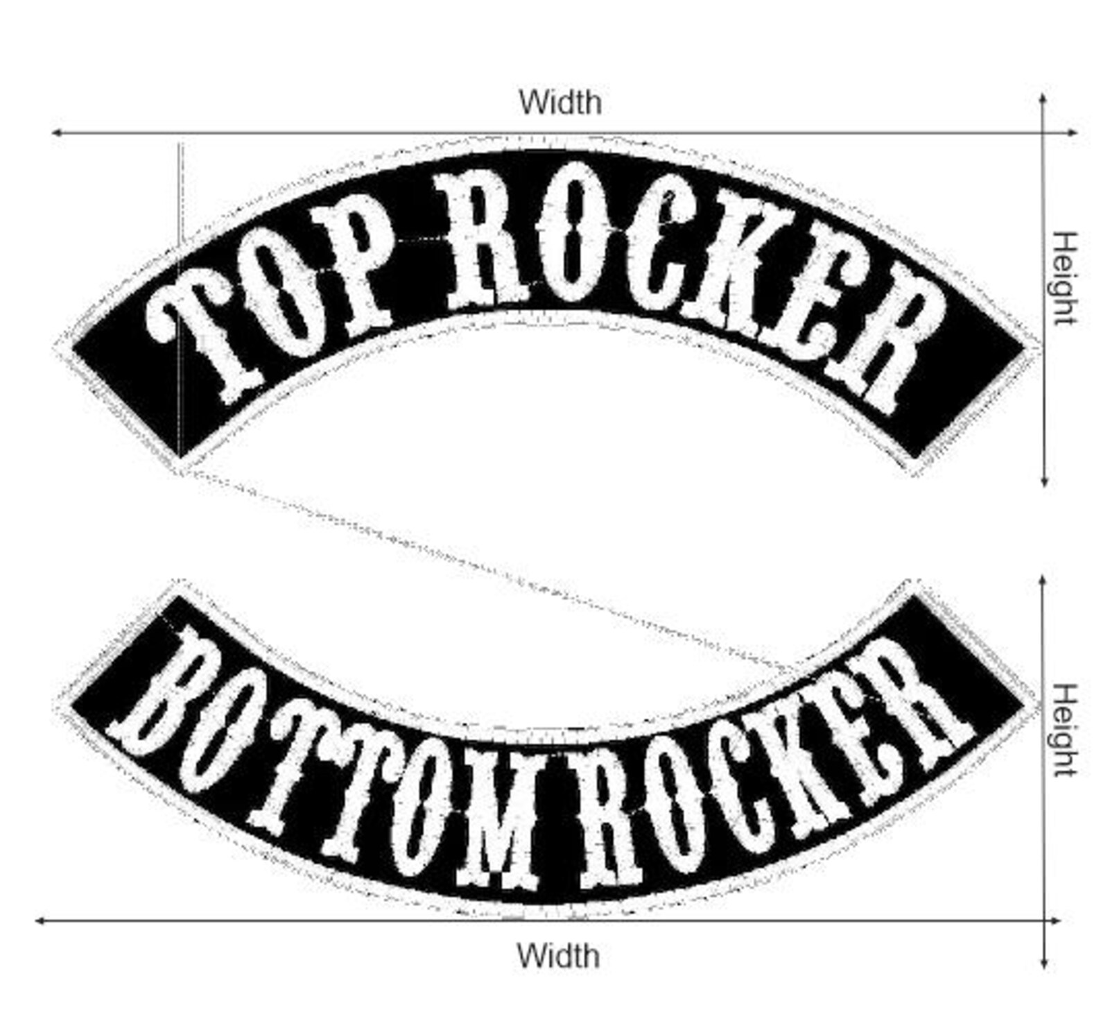Canada Rocker Patch Custom Embroidery Biker Rockers Patch Sew on (11(w) X 3.80 (h) - Etsy