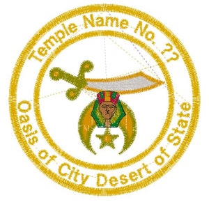 Embroidery Patch - Custom Shriner Patch