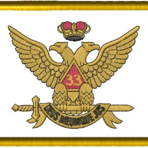 Embroidery Patch - Masonic Emblem 33 Degrees