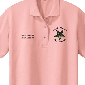 OES, DOI, Shriner and Mason (Prince Hall) Polo (L500 or K500)