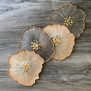 Resin Geode Coasters, Agate Slice Coasters, Customizable Geode Coasters, Resin Agate Coasters, Resin Art Coasters, Gold Coaster