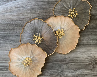 Resin Geode Coasters, Agate Slice Coasters, Customizable Geode Coasters, Resin Agate Coasters, Resin Art Coasters, Gold Coaster