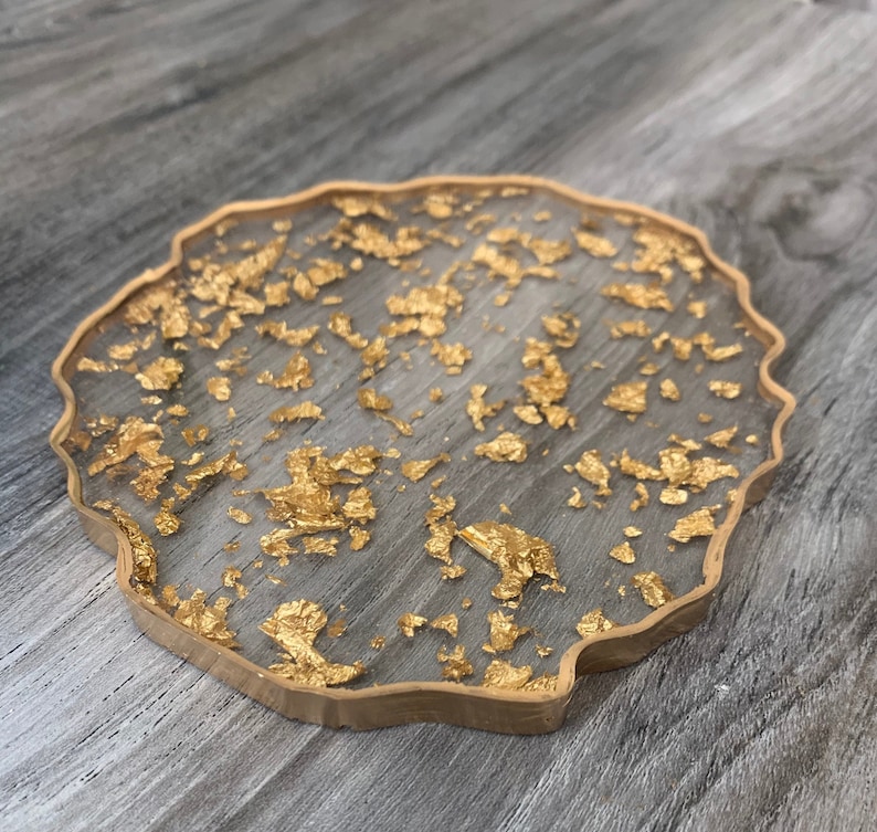 Gold Resin Coasters Resin Geode Coasters Resin Art Resin Etsy