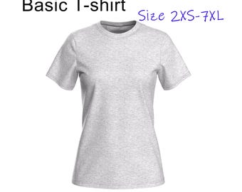 Modello di cucito per maglietta in maglia da donna: maglietta base (taglie 2XS-7XL) (modello PDF)