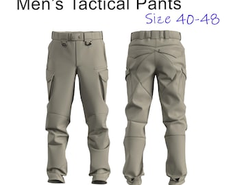 Modello di cucito per pantaloni cargo tattici da uomo: stile militare (PDF) taglia 40-48