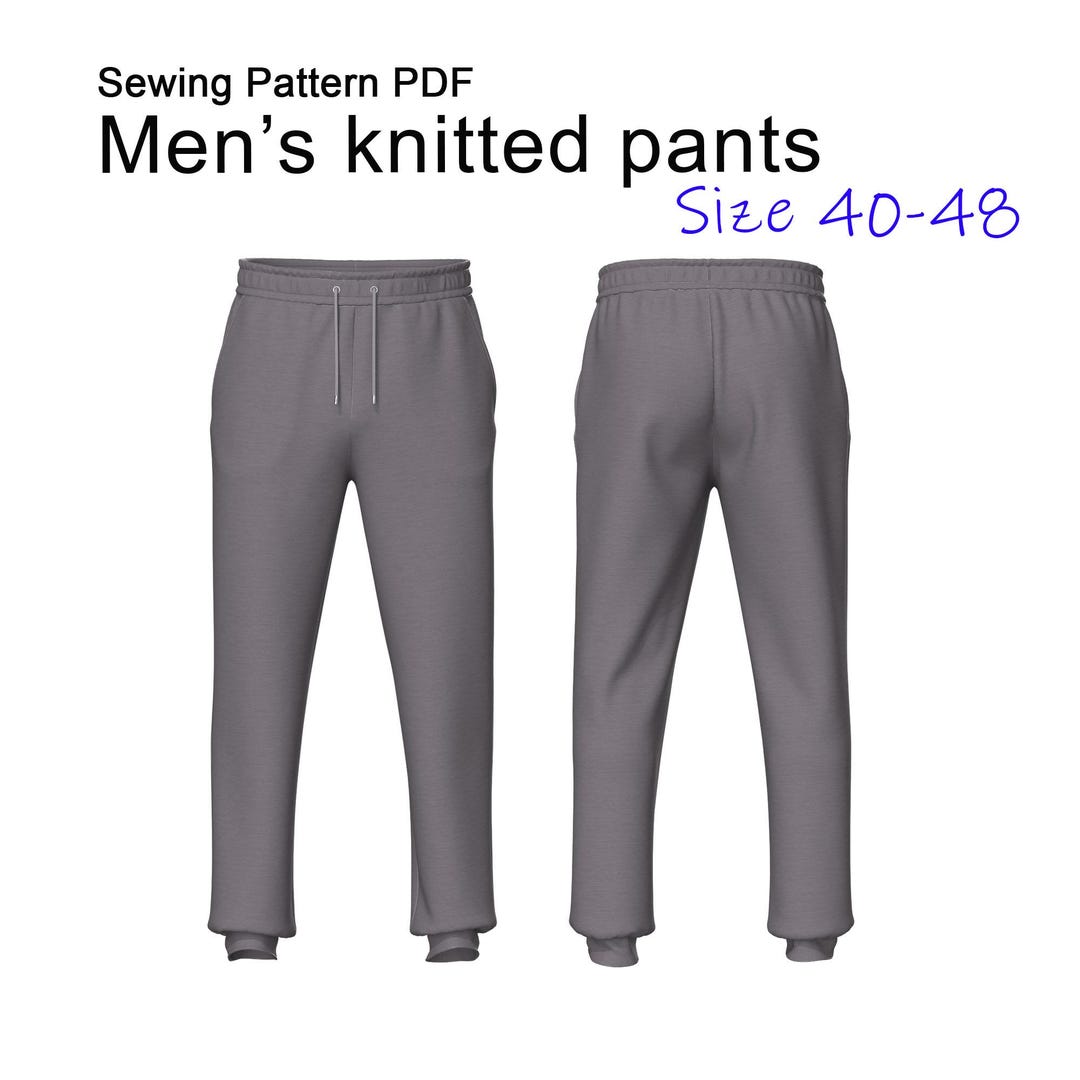 Men's Jogger Pants Sewing Pattern – Relaxed Fit Sweatpants (sizes 40-48 ...