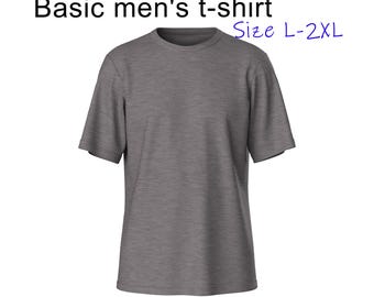 Cartamodello per maglietta girocollo da uomo: adatto ai principianti (download PDF, taglie dalla L alla 2XL)