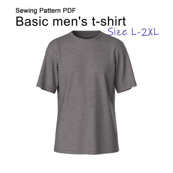LOHEN CREW NECK PLAN CUT＆SEW Men's Crew Neck T-shirt Sewing Pattern: Beginner-friendly (PDF