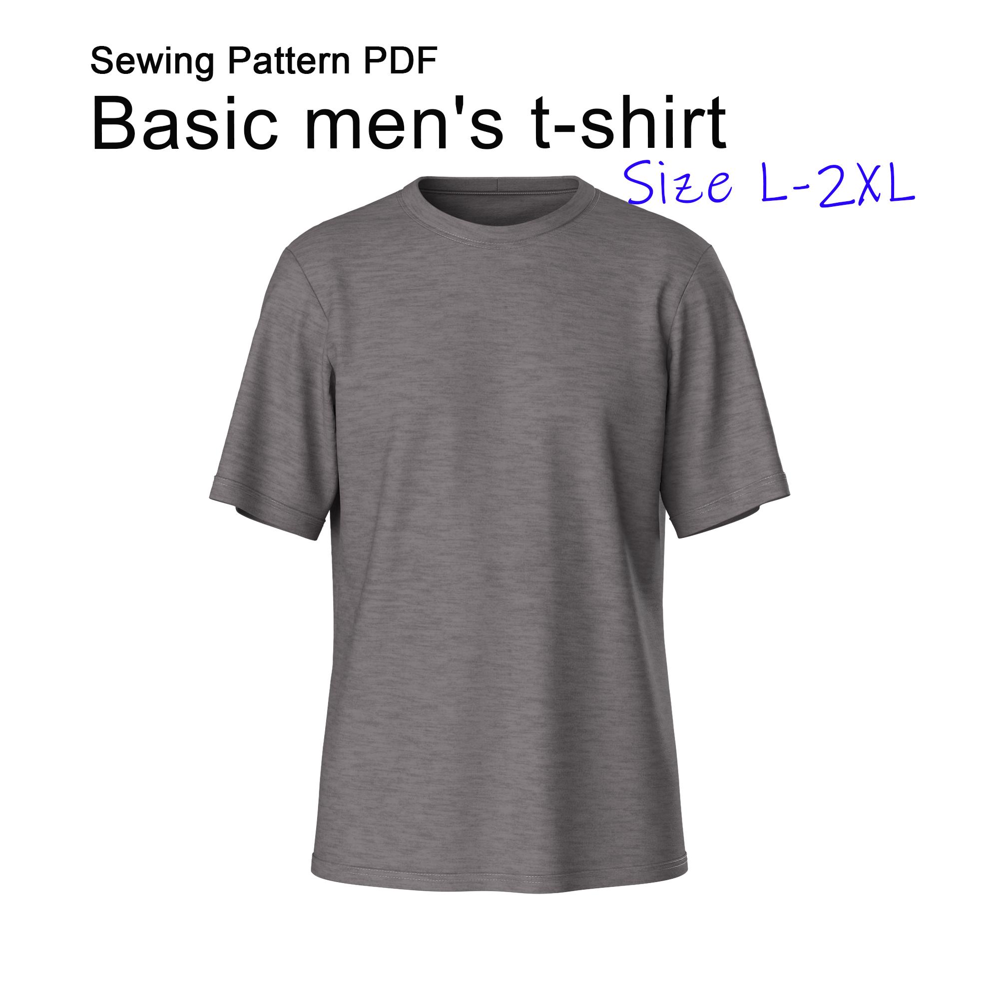 LOHEN CREW NECK PLAN CUT＆SEW Men's Crew Neck T-shirt Sewing Pattern: Beginner-friendly (PDF