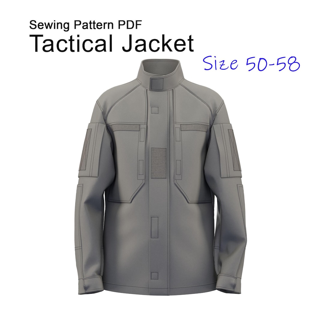 Tactical Jacket Sewing Pattern PDF, Sizes 50-58 (digital Download) - Etsy