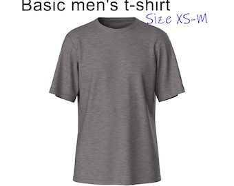 Cartamodello per maglietta girocollo da uomo (download PDF): XS-M